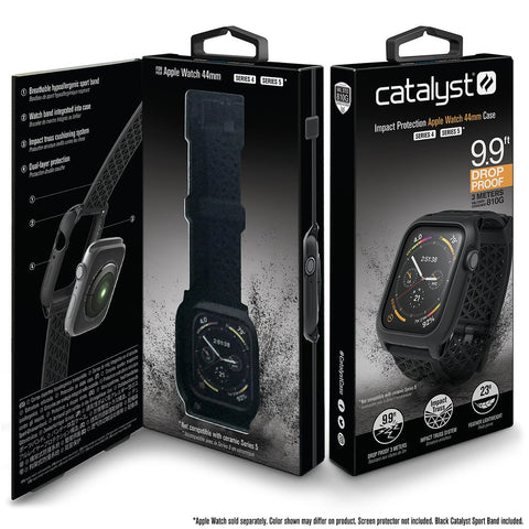 Catalyst Impact Protection Case for Apple Watch Series SE, 6, 5 & 4 for 44mm - Stealth Black