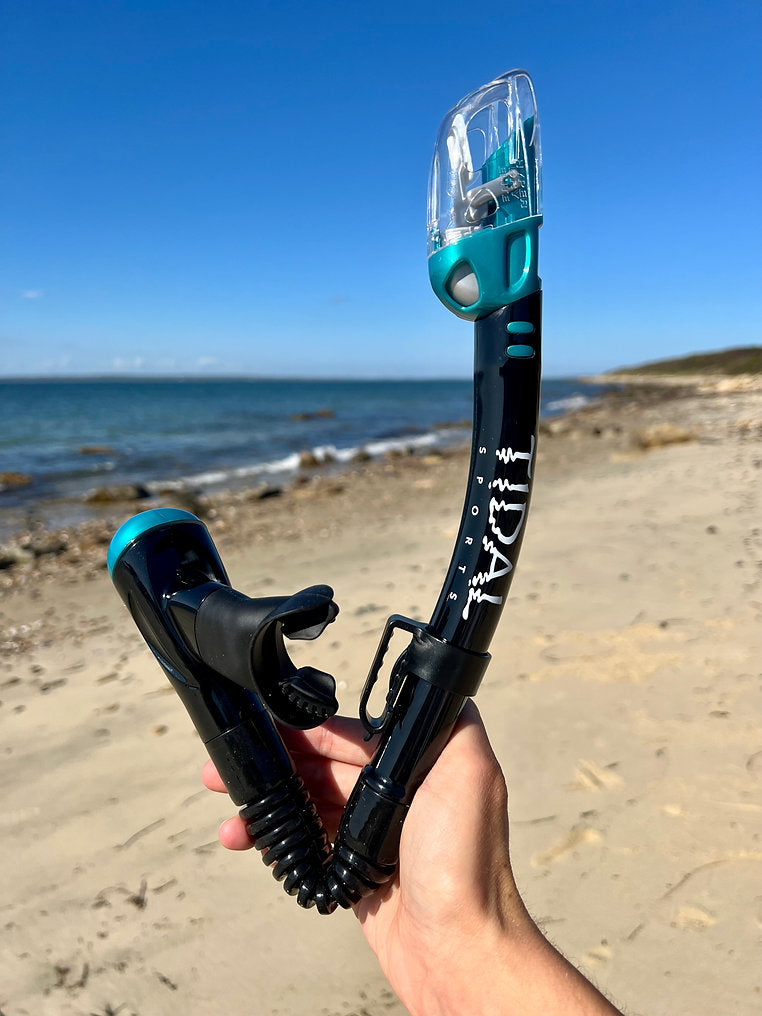 Tidal Sports Dry Snorkel, lightweight, easy breathing, for snorkeling